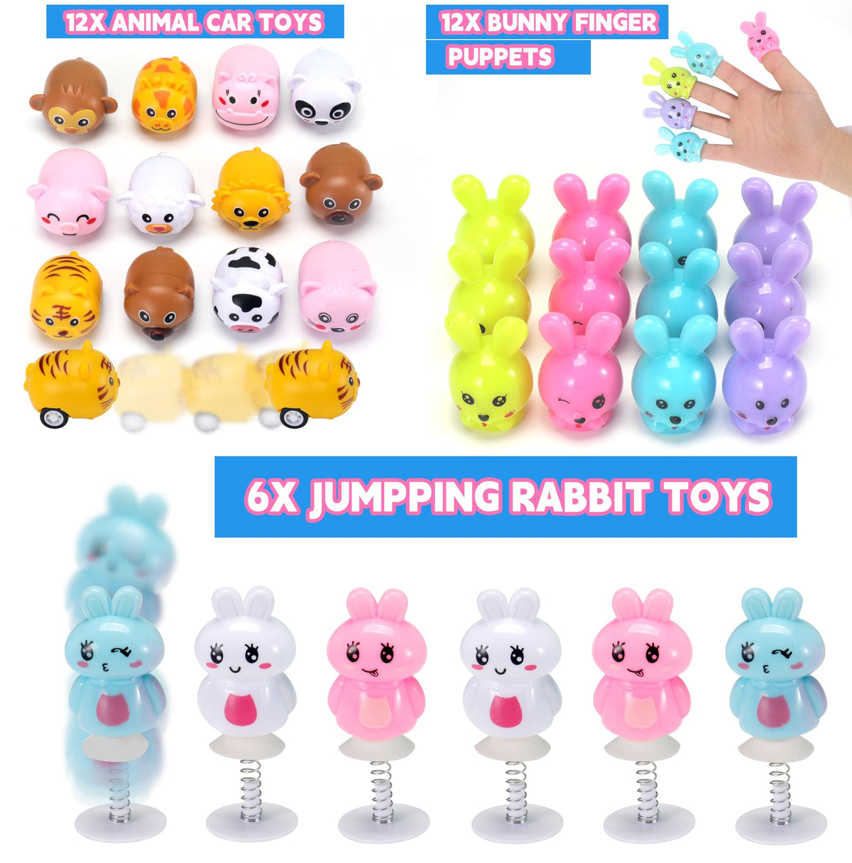 Fumogym Animal pull-back cars energize egg hunt surprises