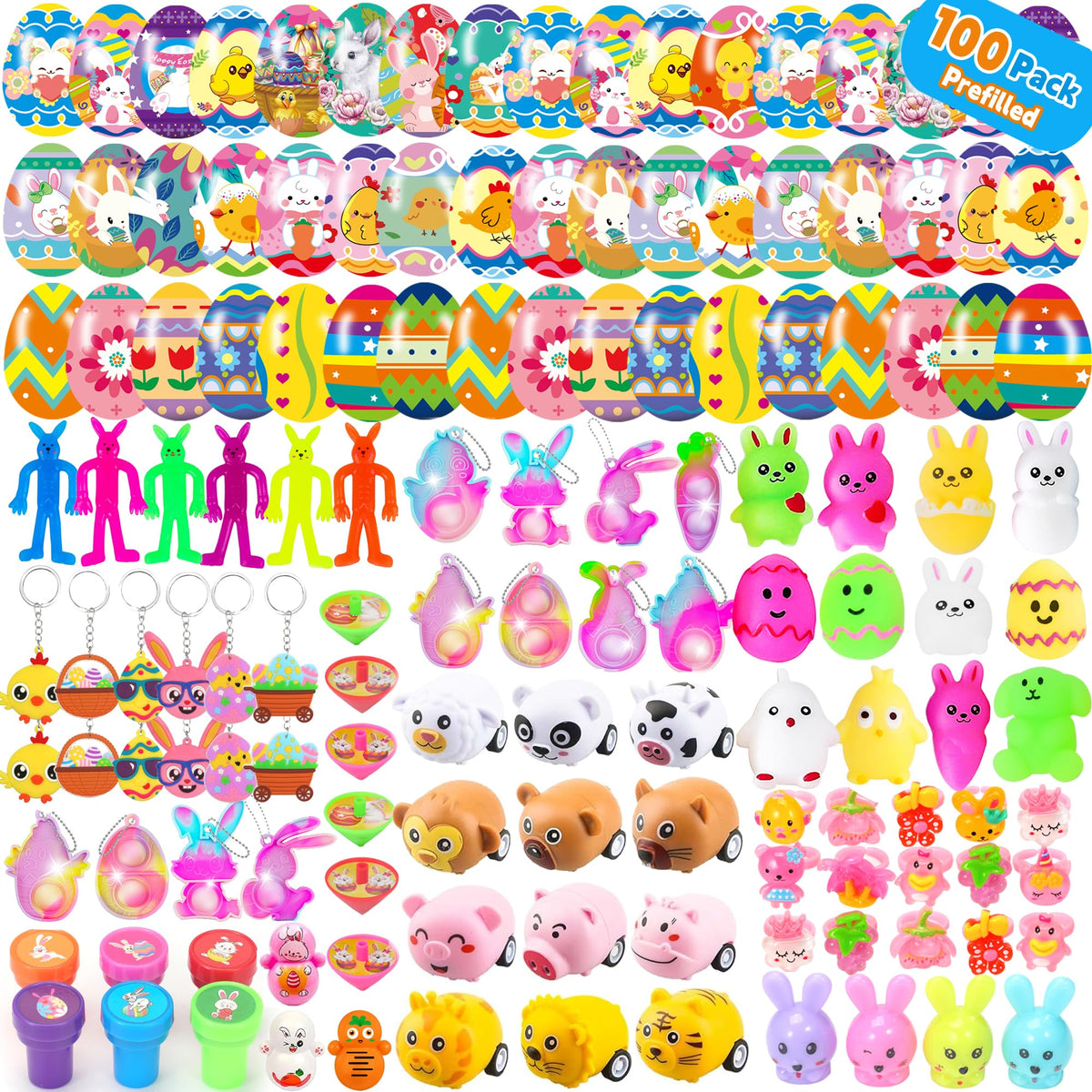 Fumogym Easter egg with colorful shells for kids' egg hunts