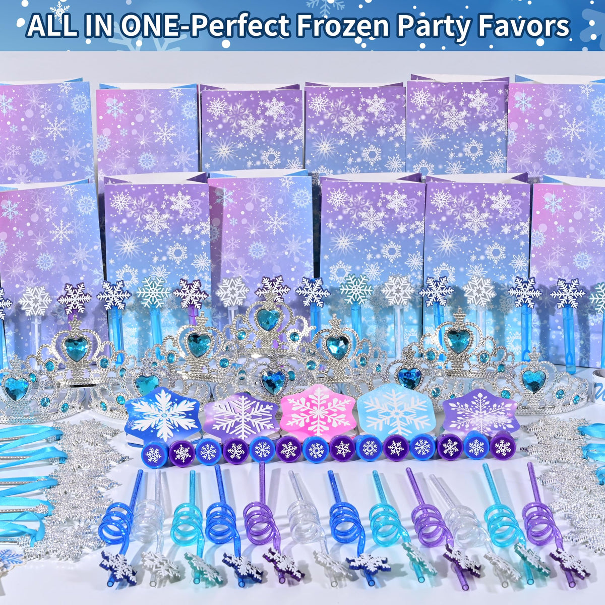 Fumogym Frozen crowns and wands—spark imagination during party play.