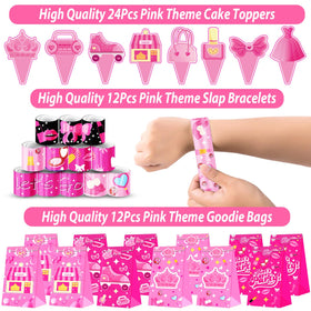 Fumogym pink cake toppers personalize celebrations and cake décor.