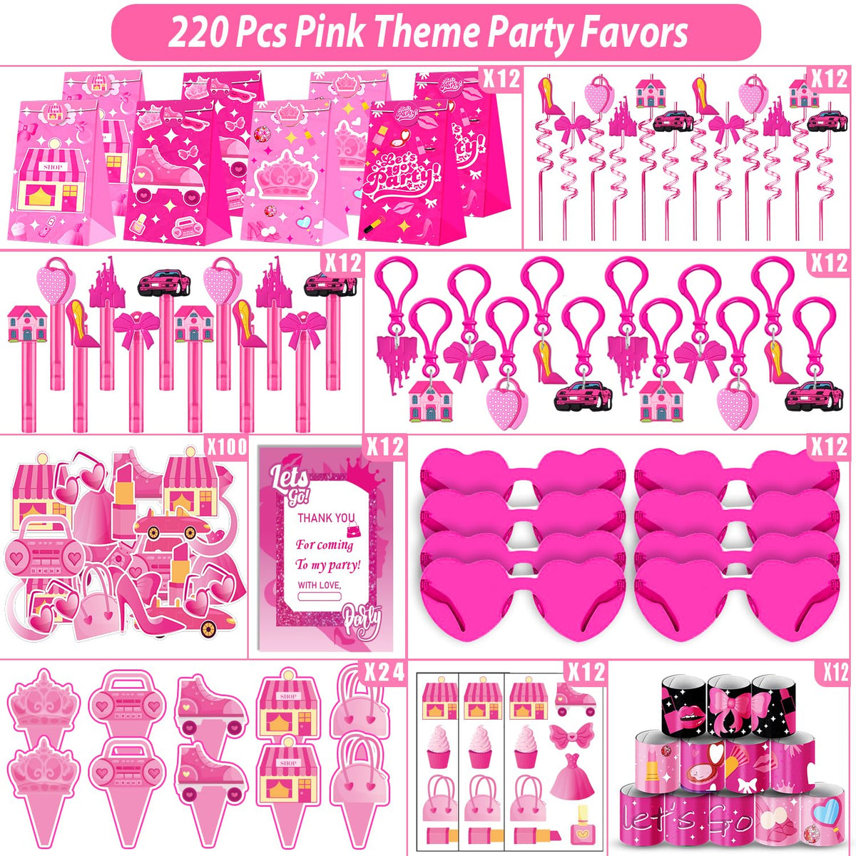 Fumogym pink treat bags boost gift-giving and easy cleanup.