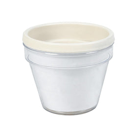 Fun Express 12 white plastic pots ready for painting and decorating.