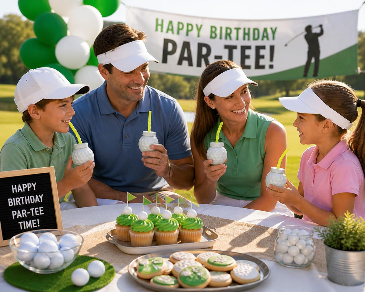 Fun Express 14oz cups with lids keep beverages secure during celebrations.