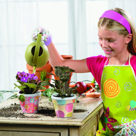 Fun Express durable 3-3-4 inch pots for decorating and planting.