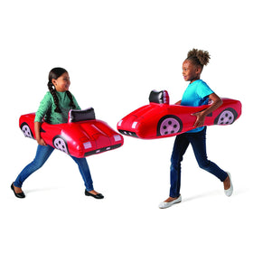 Fun Express inflatable red car bopper for eye-catching race car costumes