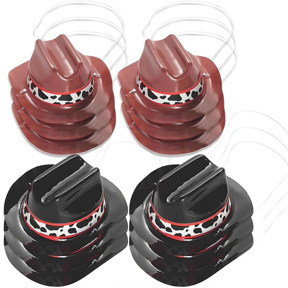 Fun Express mini cowboy hats group shot, ideal for photo booths and party favors