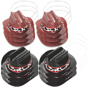 Fun Express mini cowboy hats group shot, ideal for photo booths and party favors