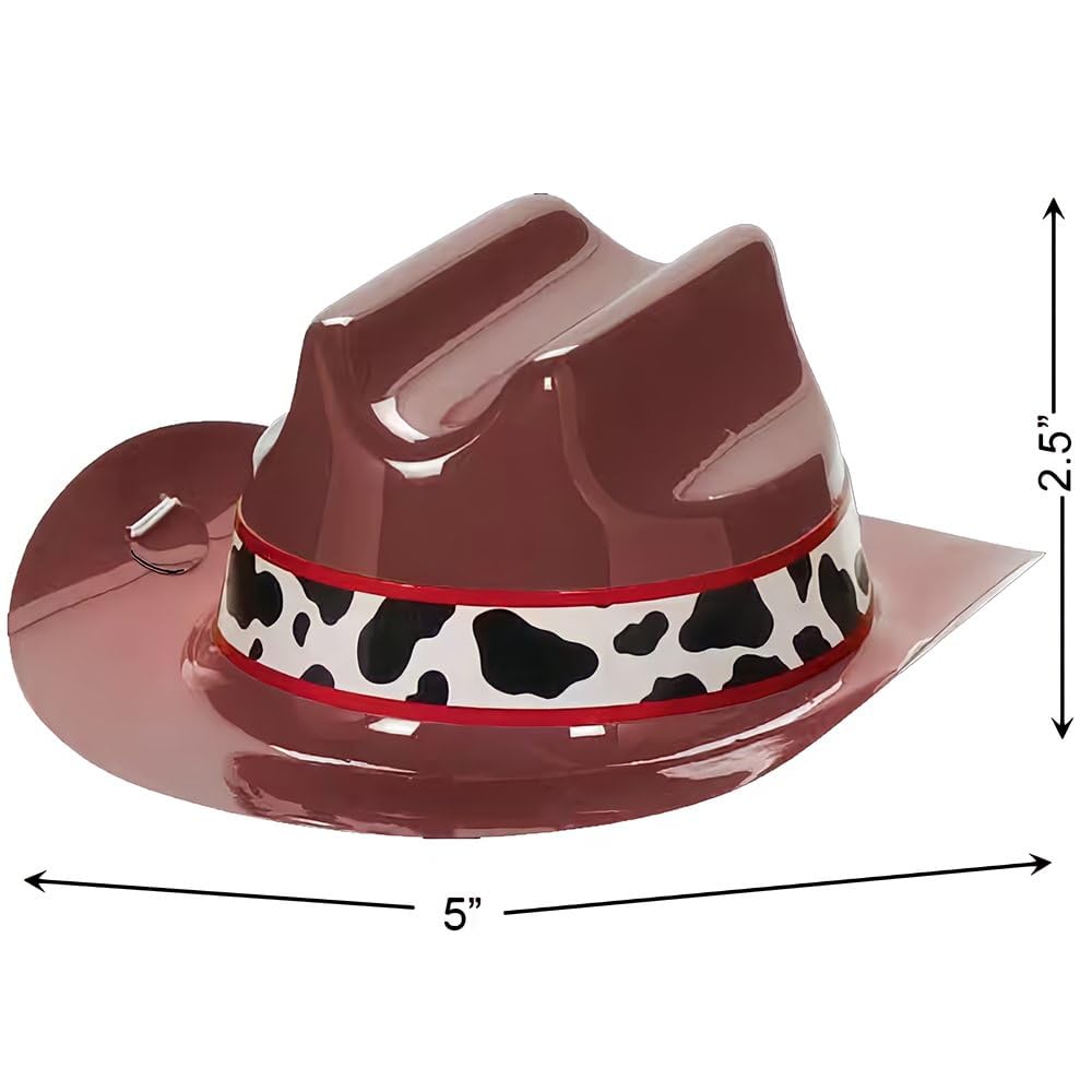 Fun Express mini cowboy hats side view, perfect for costume parties and decor