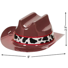 Fun Express mini cowboy hats side view, perfect for costume parties and decor
