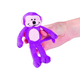 Fun Express neon monkey plush close-up, showing soft fabric texture.