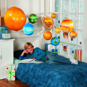 Fun Express Pluto inflatable dwarf planet, cute decor for space-themed parties