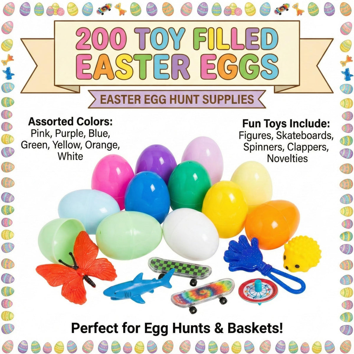 Fun Express surprise eggs with sticky hands for interactive rewards.