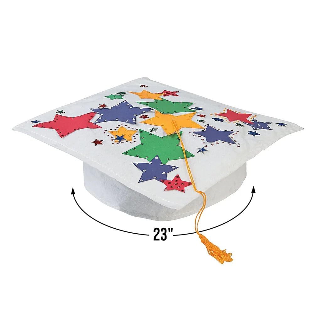 Fun Express white cap blank surface ready for customization with art supplies
