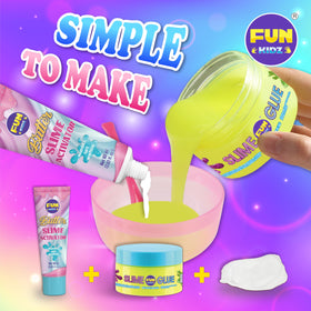 FunKidz butter slime activator ready to form smooth butter slime.