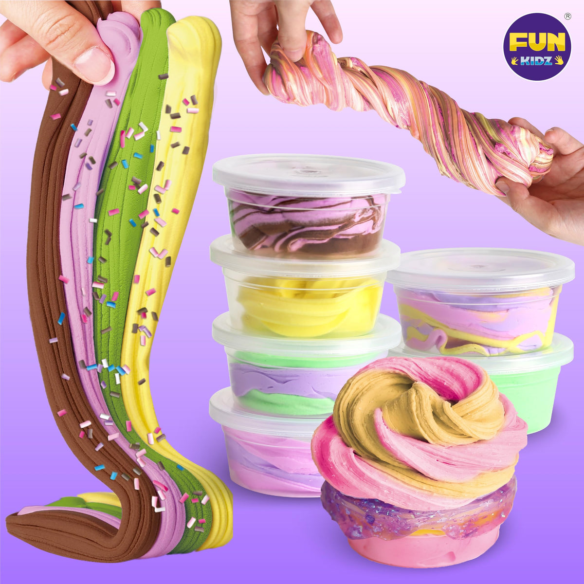 FUN KIDZ gift butter slime kit color mixing boosts creativity and skills