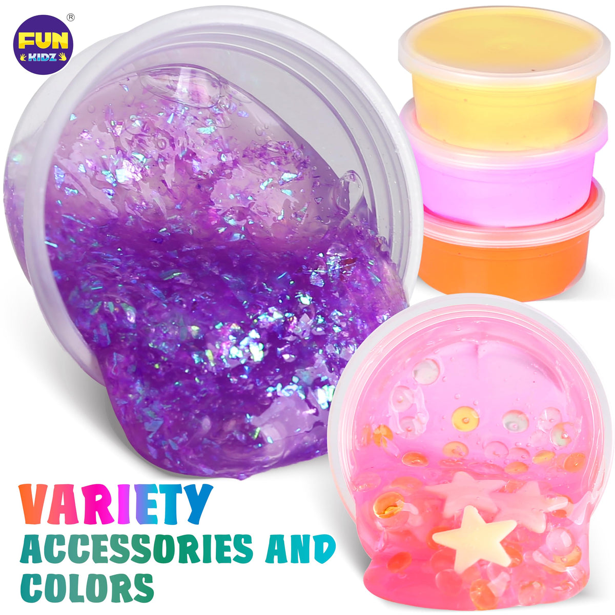 FUN KIDZ glitter slime sparkling to inspire crafts and play.