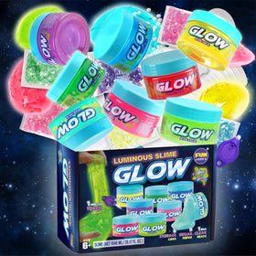 FUN KIDZ Glow Slime 8 Colors Pack for vibrant creative play.