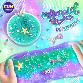 FUN KIDZ Neon mermaid slime glitter for sparkling color effects