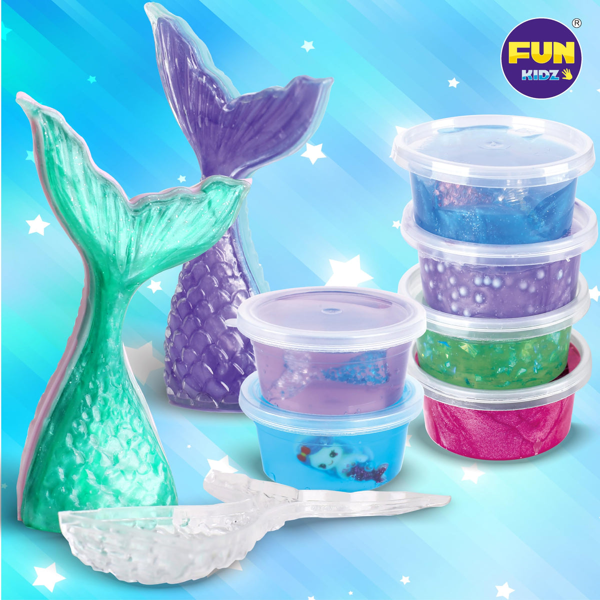 FUN KIDZ Vanilla scented slime jar highlights soothing ocean-inspired scent