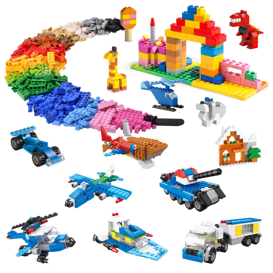 FUN LITTLE TOYS 1100-piece set for imaginative construction and STEM play