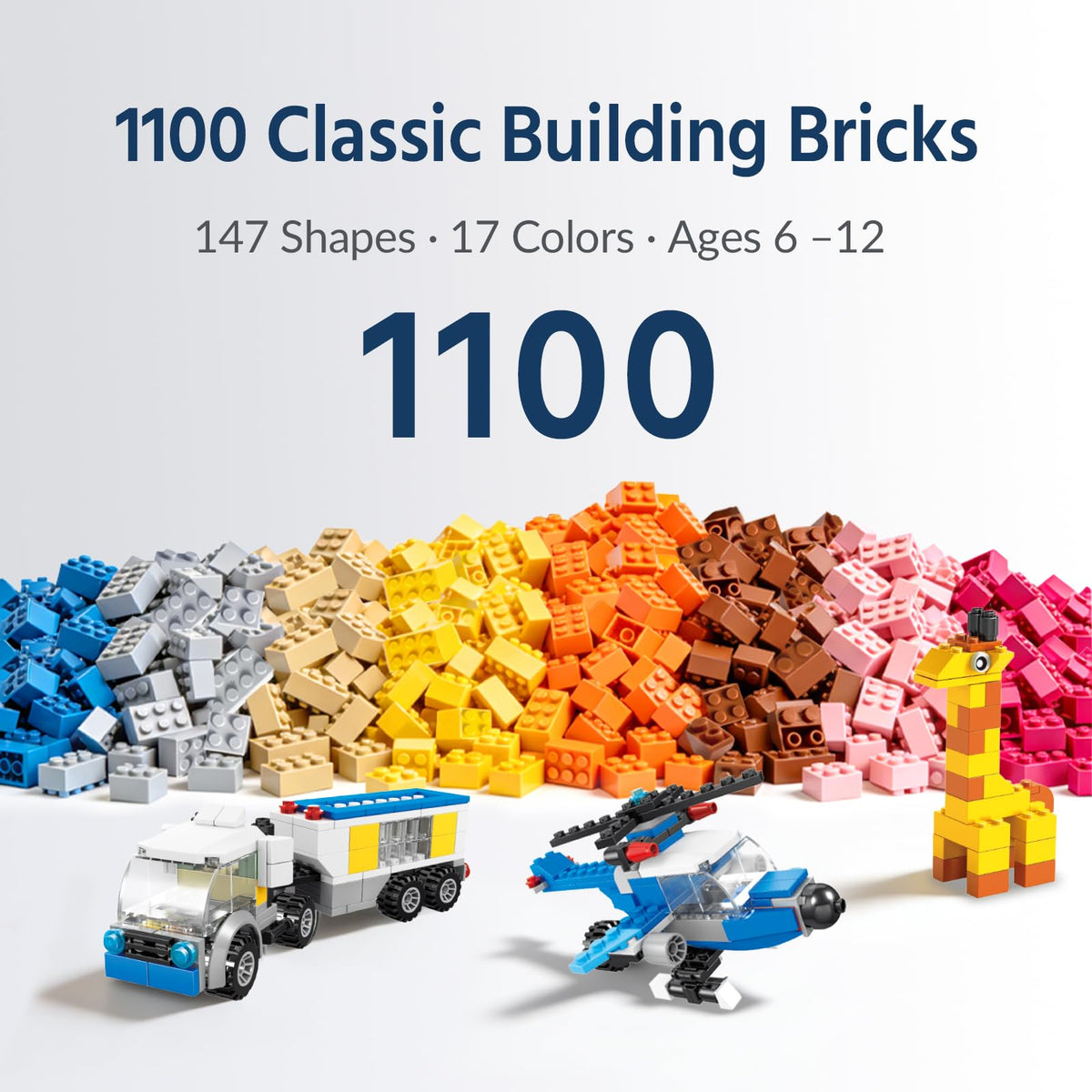 FUN LITTLE TOYS 147 shapes displayed for versatile building projects