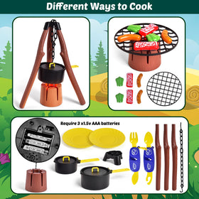 Fun Little Toys battery lantern brightens pretend camping play.