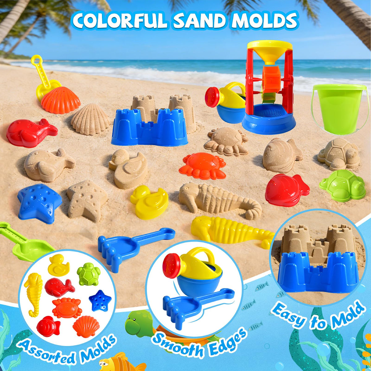 FUN LITTLE TOYS Bucket and watering can for easy outdoor play