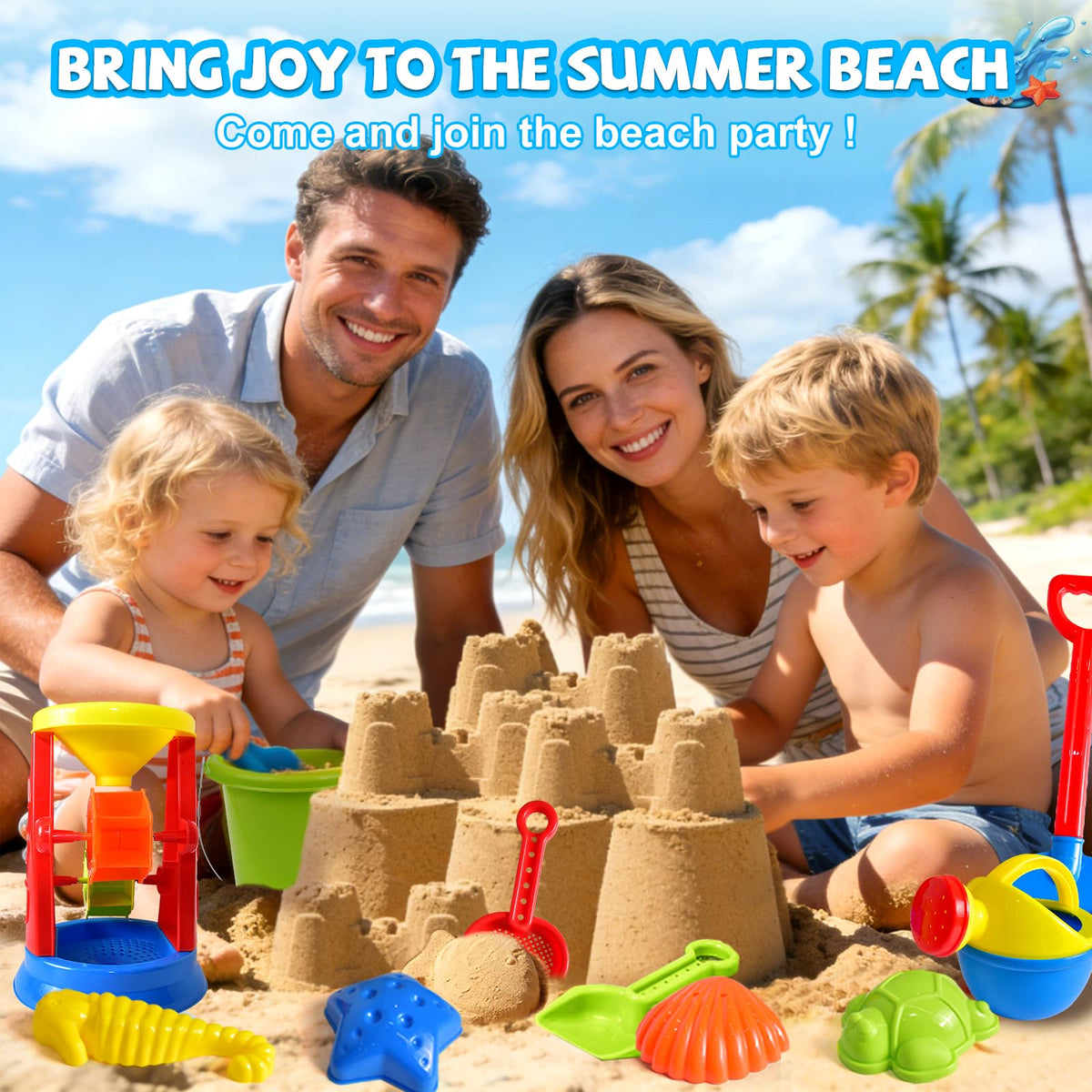 FUN LITTLE TOYS Sand castle molds help kids build mini kingdoms
