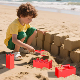 FUN LITTLE TOYS Castle wall mold for tall, detailed sand structures