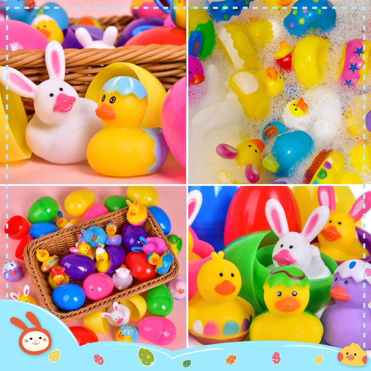 Fun Little Toys egg ducks in bright colors support motor-skill practice