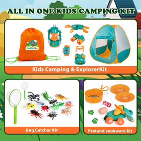 FUN LITTLE TOYS battery lantern lighting a cozy play campsite