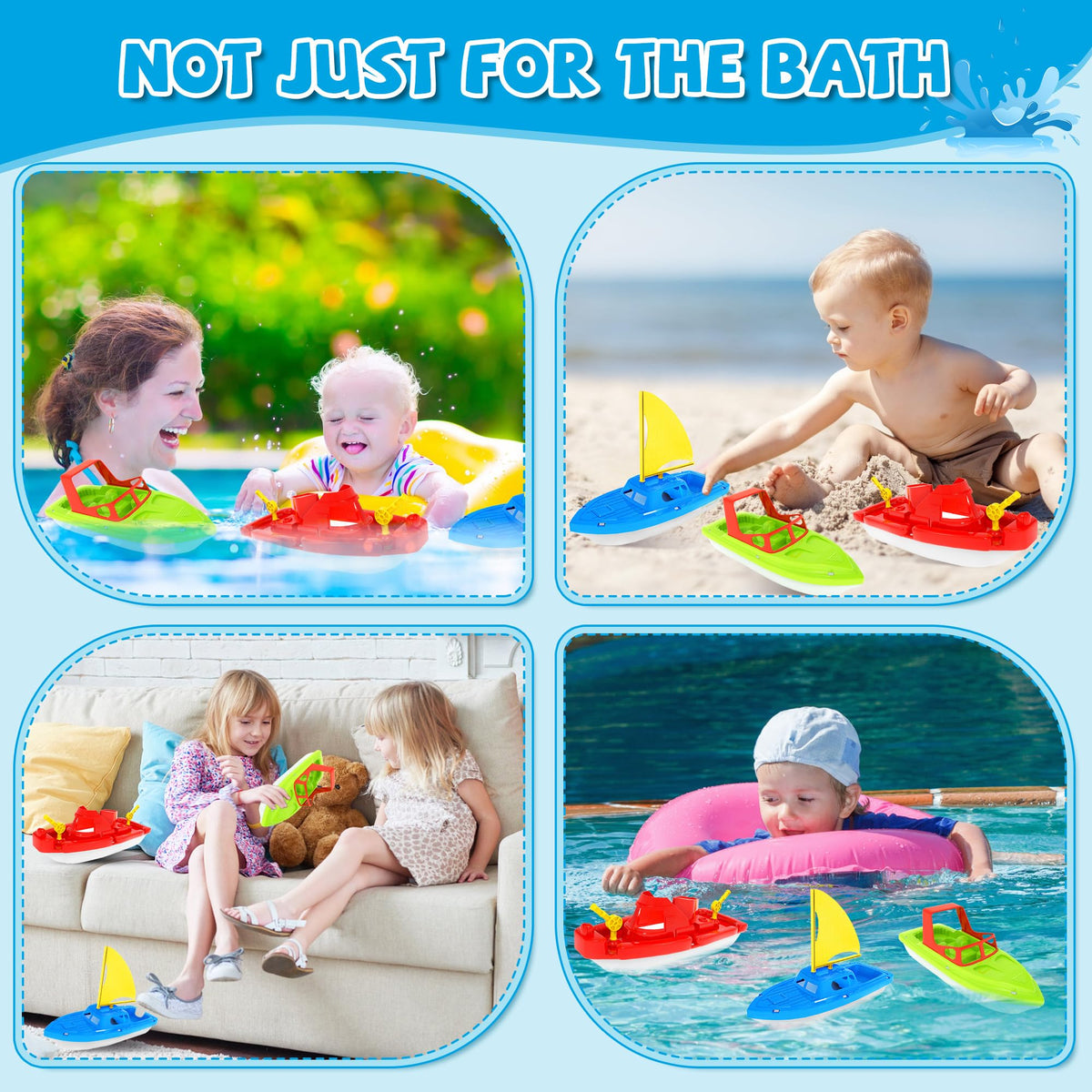 FUN LITTLE TOYS pool boats enable versatile water fun at home.