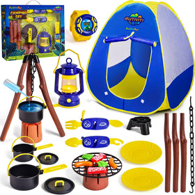 Fun Little Toys pretend food set expands imaginative meals.