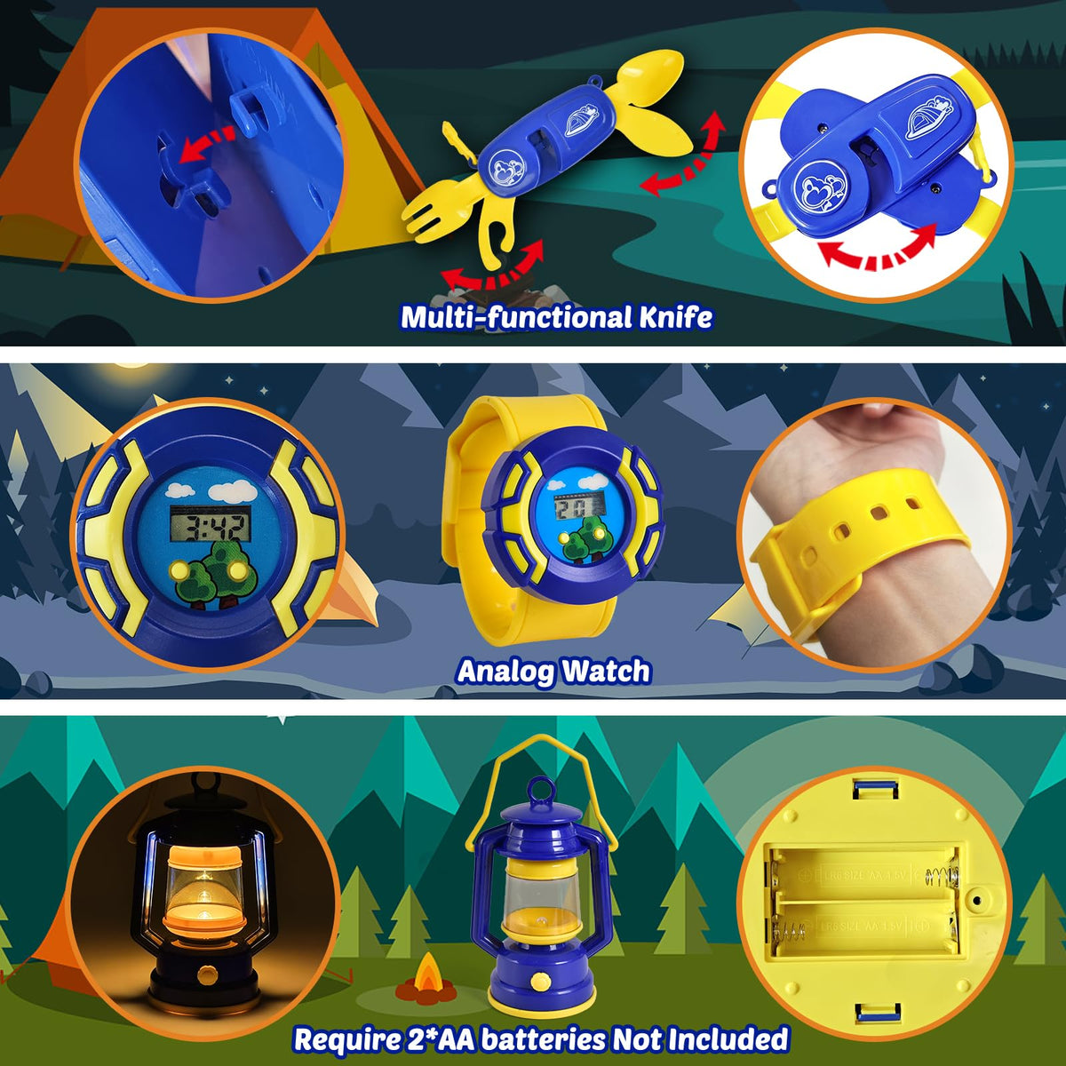Fun Little Toys pretend wristwatch complements camp role-play.