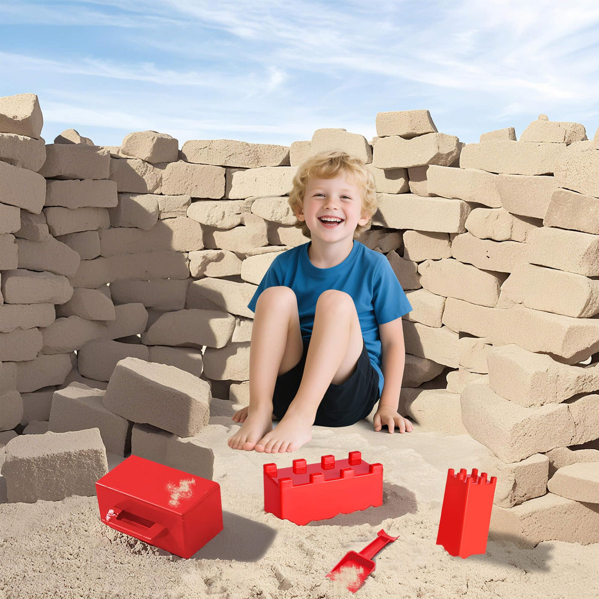 FUN LITTLE TOYS Shovel tool for shaping and transporting sand