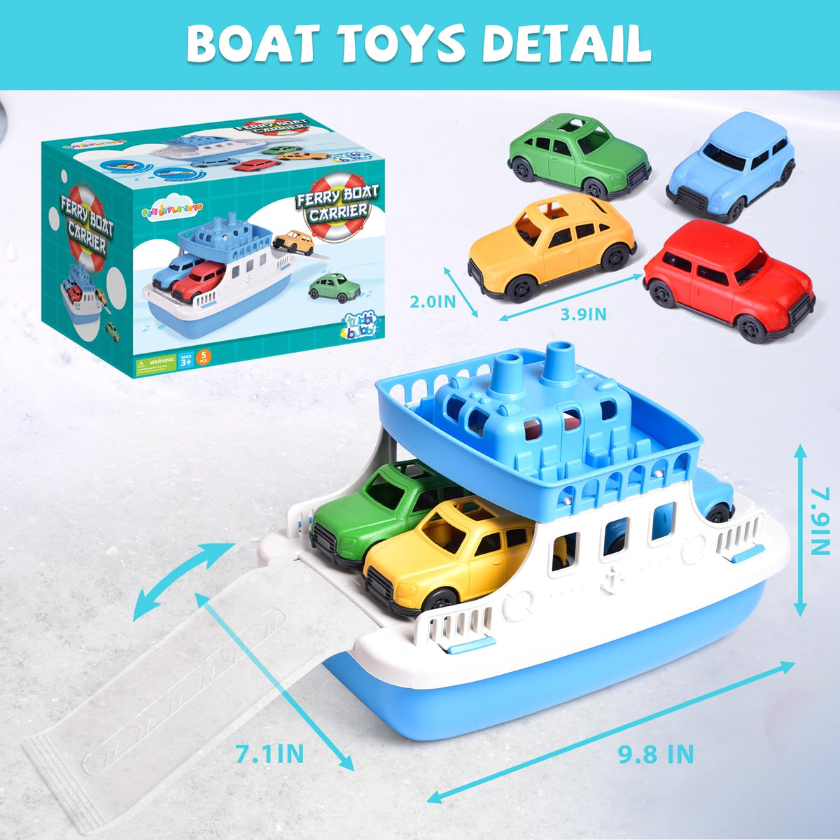 FUN LITTLE TOYS versatile water play suited for tub, pool, or beach adventures