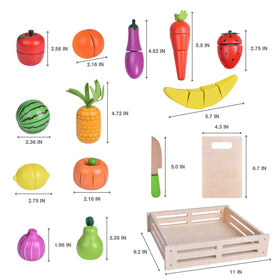 FUN LITTLE TOYS eggplant apple pumpkin pieces for colorful pretend meals