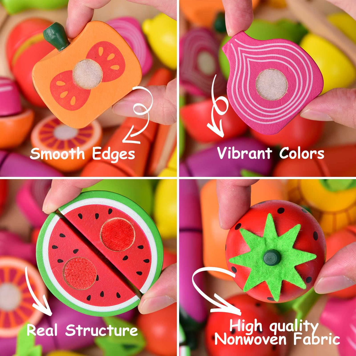 FUN LITTLE TOYS pineapple pear banana pieces for diverse kitchen stories