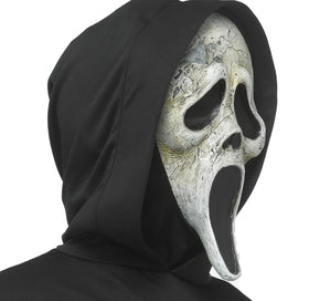 Fun World Ghost Face aged teen costume belt completes the classic silhouette.