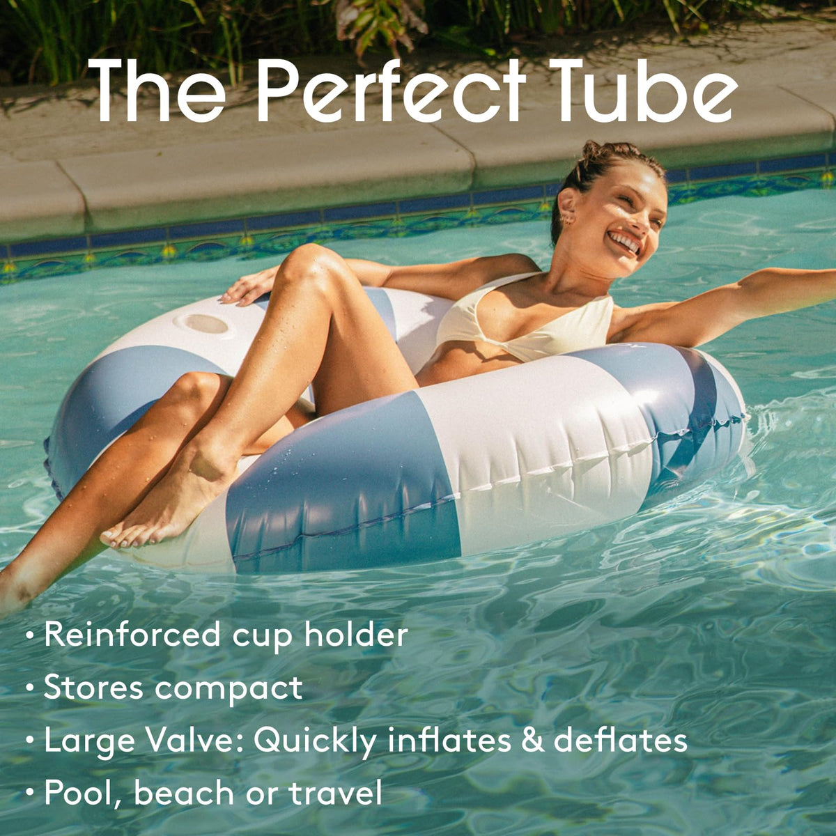 FunBoy 48-inch adult pool float provides stable, comfortable support