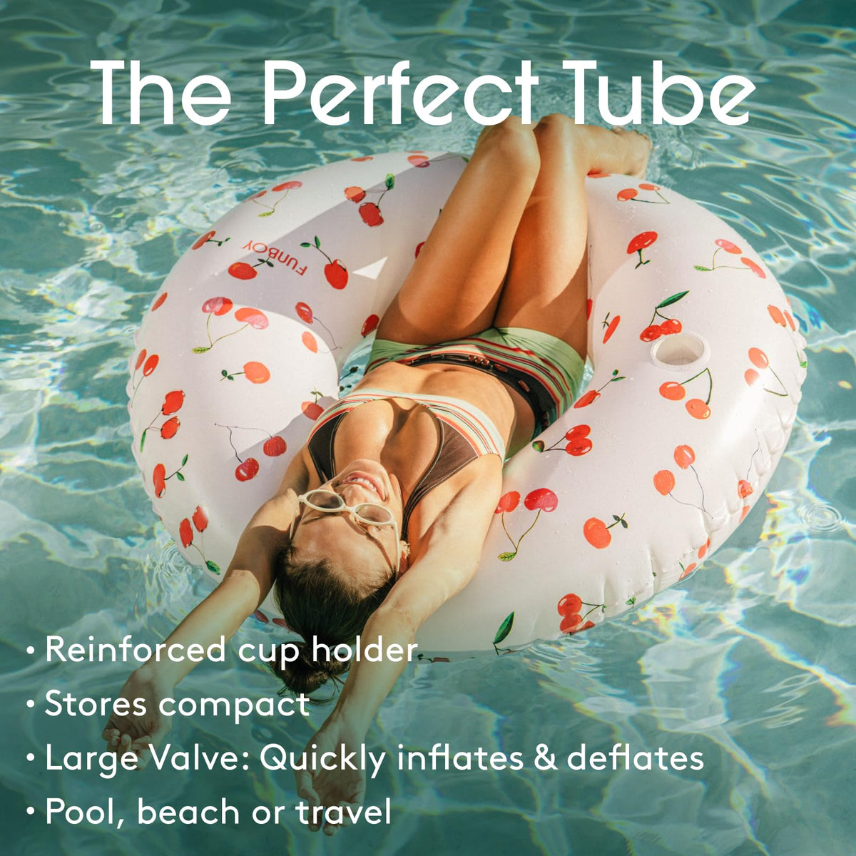 FUNBOY Pool float keeps your beverage within reach while you relax
