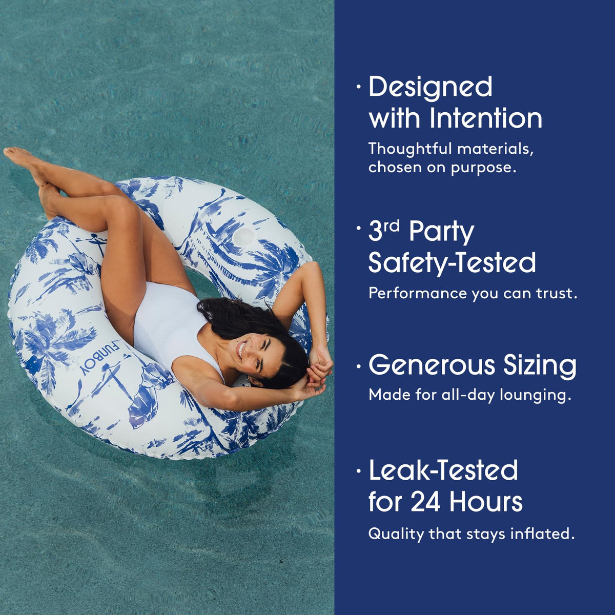 FUNBOY Giant 48 Premium materials ensure lasting buoyancy and durability.