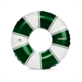 FUNBOY giant 48in vintage green stripe pool float for lounging.