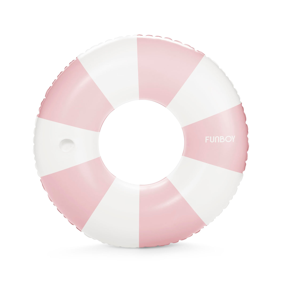 FUNBOY giant vintage pink stripe tube for stable pool lounging.
