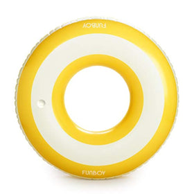 FUNBOY giant yellow cabana tube float for bold pool parties.