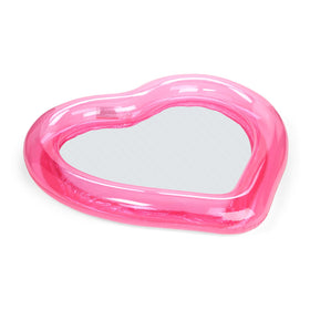 FUNBOY Heart Mesh Lounger in-water sun lounging for relaxing poolside moments.
