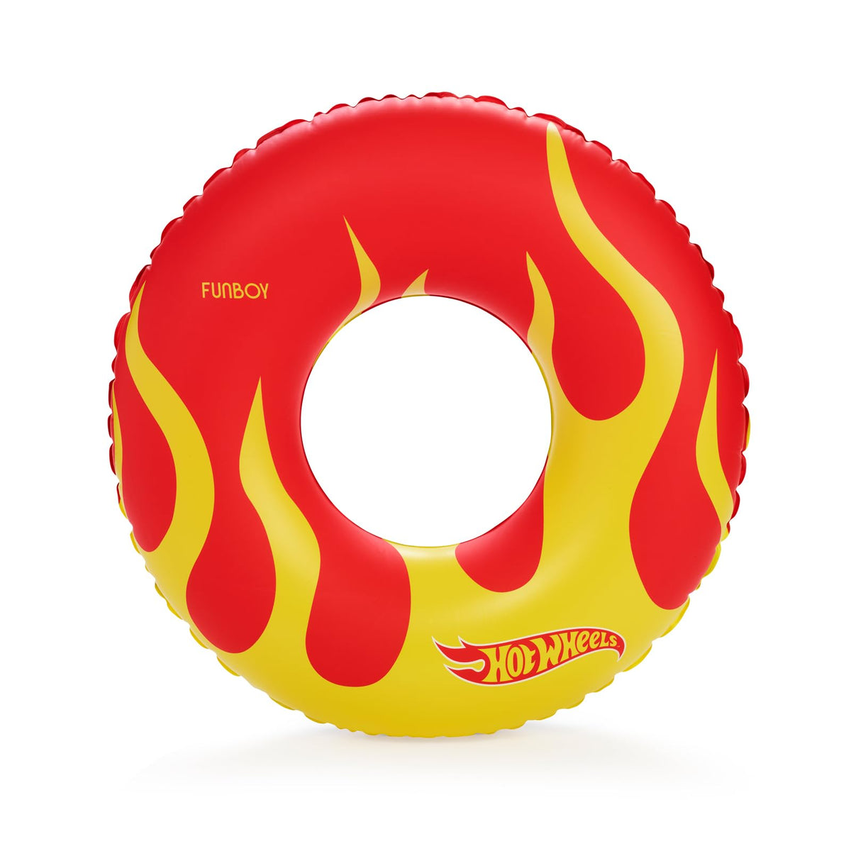 FUNBOY Hot Wheels checkered flag side float, ideal for kids' pool play