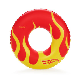 FUNBOY Hot Wheels checkered flag side float, ideal for kids' pool play