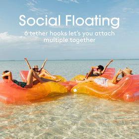 FUNBOY luxury pool float with cup holder for easy refreshments.