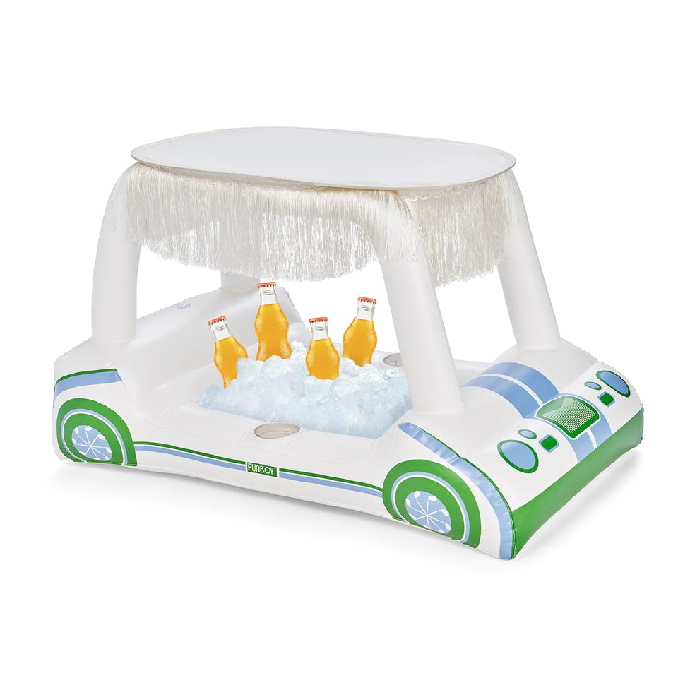 FUNBOY Mini Drink Cooler with central ice compartment for poolside chilling.
